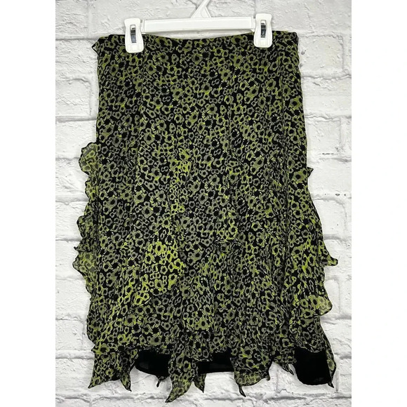 Vintage Kay Unger NY 100% silk tiered frills & ruffles skirt, size 8. - Picture 1 of 10